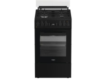 Whirlpool Cooker | W5G8LMSWTB | Hob type Gas | Oven type Electric | Black | Width 50 cm | Depth 60 cm | 60 L