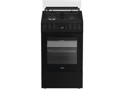 Whirlpool Cooker | W5G8LMSWTB | Hob type Gas | Oven type Electric | Black | Width 50 cm | Depth 60 cm | 60 L