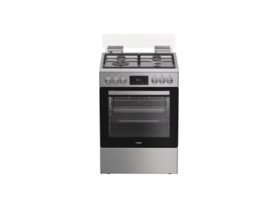 Whirlpool Cooker | W6G8LCSWX | Hob type Gas | Oven type Electric | Stainless Steel | Width 60 cm | Depth 60 cm | 72 L