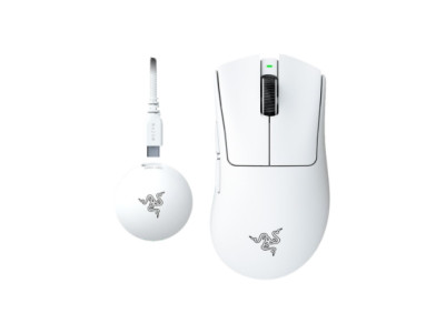 Razer DeathAdder V4 Pro Gaming mouse, White | Razer
