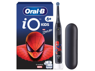 Oral-B Electric Toothbrush with Travel Case, 6Y+ | iO Kids Marvel Spiderman | Rechargeable | For kids | Number of brush heads in