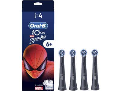 Oral-B Replacement brush heads | iO kids Refills Spiderman | Heads | For kids | Number of brush heads included 4