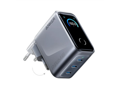 Anker Prime Charger, 3 Ports, 160W, Silver