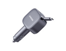 Anker Nano Car Charger (75W, USB-C Port, Built-In Retractable USB-C Cable)