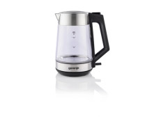 Gorenje K17OGS | Kettle | Electric | 1.7 L | 2200 W | 360 rotational base | Stainless steel/Glass | Stainless steel