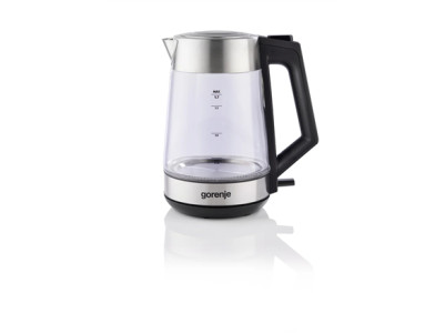 Gorenje K17OGS | Kettle | Electric | 1.7 L | 2200 W | 360 rotational base | Stainless steel/Glass | Stainless steel