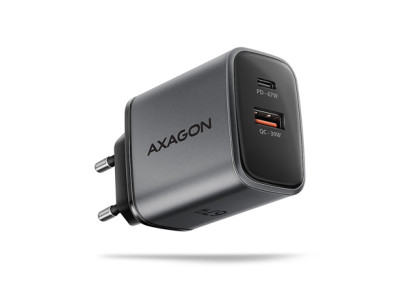 AXAGON Wall charger 67W, 2x port (USB-A + USB-C) PD3.0/PPS/QC4+/SFC 2.0/Apple | ACU-PQ67