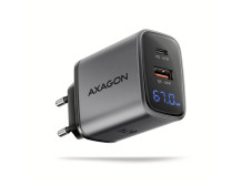 AXAGON Wall charger 67W, USB-A + USB-C, PD3.0/PPS/QC4+/SF | ACU-PQ67D