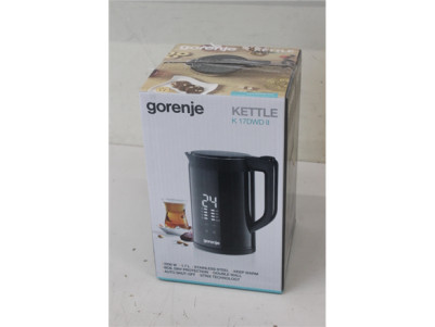SALE OUT. | Gorenje Kettle | K17DWDII | Electric | 2200 W | 1.7 L | Stainless Steel | 360 rotational base | Black | DEMO, SCRATC