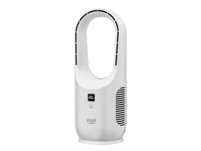 Adler Bladeless Rechargeable Fan | AD 7343 | Desk Fan | White | Diameter 14 cm | Number of speeds 3