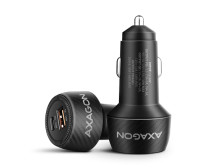 AXAGON Car charger 48W, USB-A + USB-C, PD3.0/PPS/QC4+/SFC | PWC-PQ48