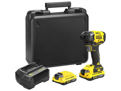 Stanley | 18V V20 Brushless 3-Speed Impact Driver - 2.0Ah Kit | SFMCF820D2K-QW | 18 V | 2.0 Ah | Lithium Ion
