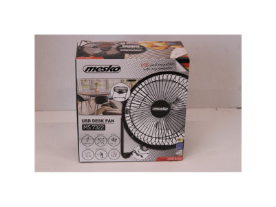 SALE OUT. Mesko Fan | MS 7322 | Desk Fan USB | DAMAGED PACKAGING | Black | Diameter 15 cm | Number of speeds 1 | Oscillation | 4