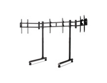 Next Level Racing Floor stand | Round Tube Freestanding Single Monitor Stand | Up to 3x43 " | Height adjustment, Tilt | Maximum 