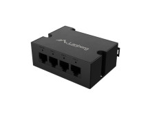Lanberg Switch PoE Extender 1xIn 3xOut Gigabit Ethernet Din Rail BT 90W metal clips | DIN-GE4-BT-90W