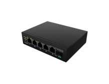 Lanberg Switch PoE 1xBT 3xAT SFP/ETH Din Unmanagment Fast Ethernet | ILFE-4P-1GE-1S-90