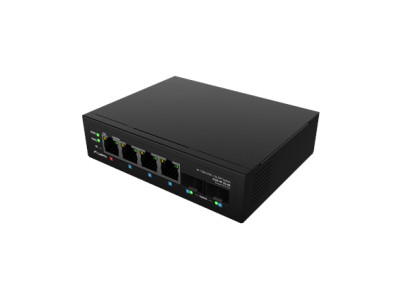 Lanberg Switch Light IndustrialPoE 1xBT 3xAT 2xSFP Din Unmanagment Gigabit Ethernet | ILGE-4P-2S-90 | Unmanaged