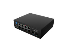 Lanberg Switch PoE 4xBT 4xAT SFP/ETH Din Unmanagment Fast Ethernet | ILFE-8P-1GE-1S-120 | Unmanaged | Din rail, Rack
