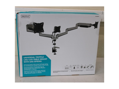 SALE OUT. DIGITUS Triple monitor mount, 3x 27", 3x 6 kg | Digitus Desk Mount | Triple Monitor Gas Spring Mount DA-90363 | Adjust