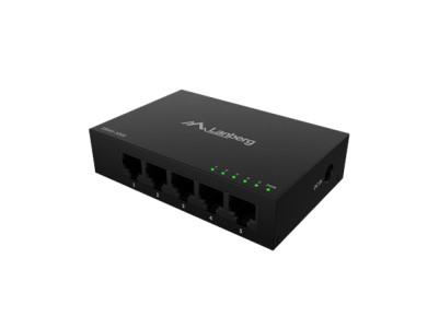 Lanberg Switch 5x1GB/s Unmanagment Gigabit Ethernet Desktop 12V metal case | DSM1-1005 | Unmanaged | Desktop