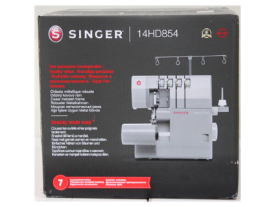 SALE OUT. Singer Sewing Machine | 14HD-854 Heavy Duty Serger | Number of stitches 8 | Grey | DAMAGED PACKAGING