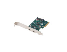 Lanberg PCI-Express X1 Card to 2X USB-C 3.2 GEN 2X1 Low profile | PCE-UC3-002
