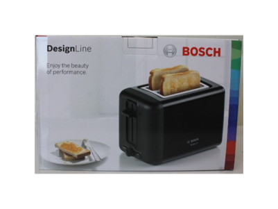 SALE OUT. | Bosch DesignLine Toaster | TAT3P423 | Power 970 W | Number of slots 2 | Housing material Stainless steel | Black | D