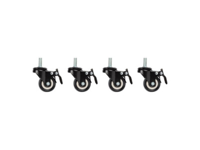 Lanberg | Castors with thread and brake for wall mounting cabinets, 4 pcs | AK-1601-B
