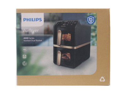 SALE OUT. Philips NA462/70 Dual Basket Airfryer 4000 Series, 10 L, Black/Copper | SALE OUT. Philips Dual Basket Airfryer | NA462