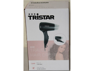 SALE OUT. Tristar HD-2460 | Tristar Travel Hair Dryer | HD-2460 | 1200 W | Number of temperature settings 2 | Black | DAMAGED PA