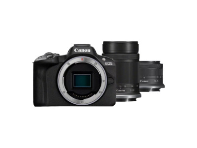 Canon | EOS R50 + RF-S 18-45mm F4.5-6.3 IS STM + RF-S 55-210mm F5-7.1 IS STM (SIP) | Megapixel 24.2 MP | Image stabilizer | ISO 