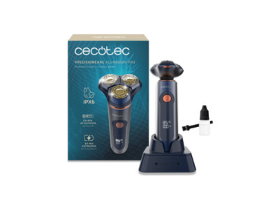 Cecotec Shaver | PrecisionCare Aluminium Pro | Operating time (max) 80 min | Wet & Dry | Blue