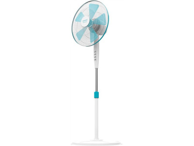 Cecotec EnergySilence 500 | Pedestal Fan | Stand Fan | 40 W | Diameter 40 cm | Number of speeds 3 | Oscillation | White/Blue