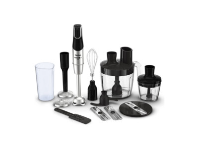 TEFAL | Blender | Infinity Force Pro 5in1 HB95LD38 | Hand Blender | 1200 W | Number of speeds Variable | Black/Stainless steel