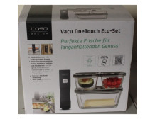 SALE OUT. Caso Vacu OneTouch Vacuum sealer Eco-Set | Black | DEMO