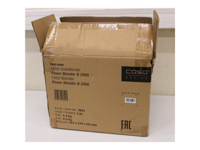 SALE OUT. Caso Power Blender | B 2000 | Tabletop | 2000 W | Jar material Tritan | Jar capacity 2 L | Ice crushing | Black | UNPA