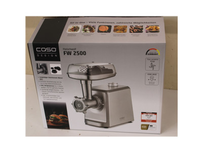 SALE OUT. Caso Meat Mincer | FW 2500 | Stainless Steel | 2500 W | Number of speeds 2 | Throughput (kg/min) 2.5 | 3 stainless ste