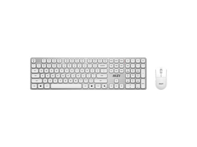 MSI FORGE K210 WIRELESS COMBO WHITE US | Keyboard and Mouse Set | Wireless | Mouse included | US | White