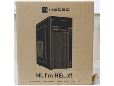 SALE OUT. | Natec | PC Case | Helix Matx | Black | Mini Tower | DAMAGED PACKAGING, DENTED ITEM BODY