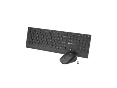 Natec Keyboard and Mouse | Stringray 2 | Keyboard and Mouse Set | Wireless | US | Black