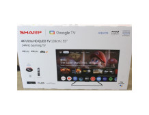 SALE OUT. Sharp 55GR8265E 55" (139cm) 4K Ultra HD QLED Smart Google Frameless TV, 144Hz, Dolby Vision IQ, Dolby Atmos, Harman/Ka