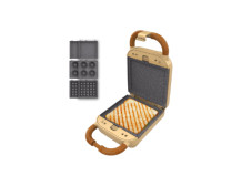 Cecotec Sandwich Maker | Rock'nToast Retro One Yellow Retro-style | 700 W | Number of plates 3 | Yellow