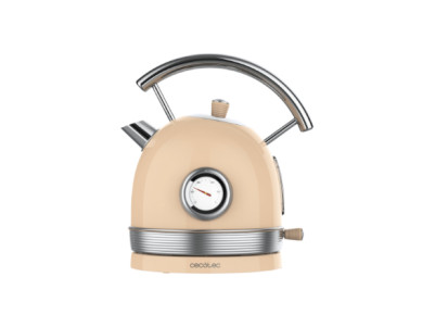 Cecotec Kettle | ThermoSense 420 Vintage | 2200 W | Electric | 1.8 L | Stainless steel | 360 rotational base | Light Beige