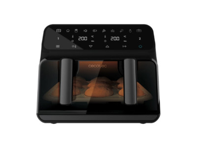 Cecotec Double hot air fryer | Cecofry Advance 9000 Window | Power 2200 W | Capacity 9 L | Black