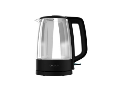 Cecotec Kettle | ThermoSense 320 Clear | 2200 W | Electric | 1.7 L | Glass | 360 rotational base | Black/Transparent