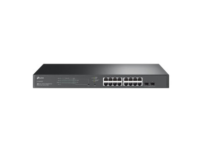 TP-LINK | SG2218P | JetStream 18-Port Gigabit Smart Switch with 16-Port PoE+ | Rack-mountable | Managed
