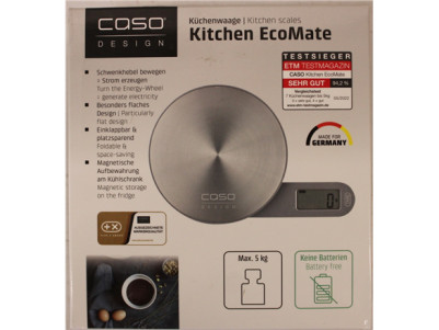 SALE OUT. | Caso | Scales | Kitchen EcoMate | Maximum weight (capacity) 5 kg | Graduation 1 g | Display type LCD | Stainless ste