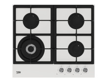 BEKO Hob | HILW64225SW | Gas | Number of burners/cooking zones 4 | Knob | White