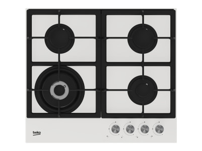 BEKO Hob | HILW64225SW | Gas | Number of burners/cooking zones 4 | Knob | White