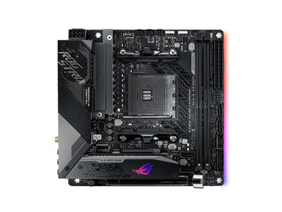Asus ROG STRIX X570-I GAMING | Processor family AMD | Processor socket AM4 | DDR4 | Supported hard disk drive interfaces SATA, M